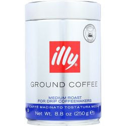 Illy Caffe Coffee Coffee  Drip  Ground  Medium Roast  8.8 oz  case of 6