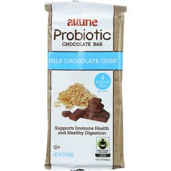 Attune Foods Probiotic Bar  Milk Chocolate Crisp  Non Refrigerated  3 oz  case of 12