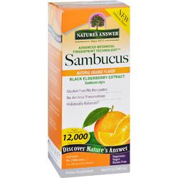 Natures Answer Sambucus  Original  Natural Orange Flavor  8 oz