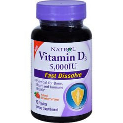 Natrol Vitamin D3  5000 IU  Fast Dissolve  90 Tablets