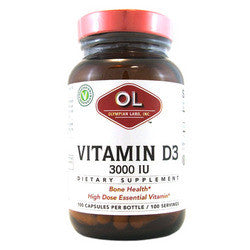 Olympian Labs Vitamin D3 3000 IU (100 Capsules)