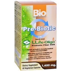 Bio Nutrition Inc Pre Biotic Fiber  Llife Oligo  1400 mg  60 Vegetarian Capsules