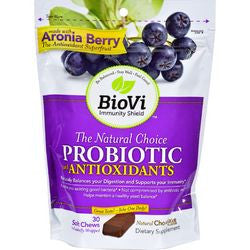 BioVi Probiotic  Antioxidant Blend  Natural Chocolate  30 Soft Chews