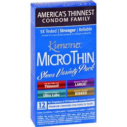 Kimono Condoms  Micro Thin  Variety Pack  12 Count