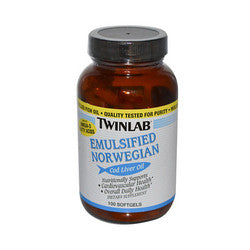 Twinlab Emulsified Norwegian Cod Liver Oil (100 Softgels)