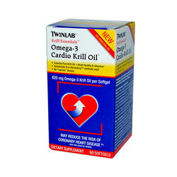 Twinlab Krill Essentials Omega 3 Cardio Krill Oil 625 mg (60 Softgels)