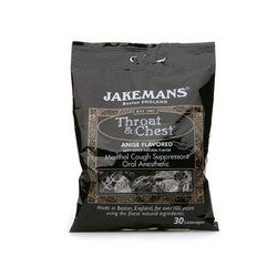 Jakemans Throat and Chest Lozenges Licorice Menthol (Case 12) 